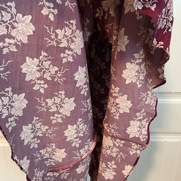 Vintage Westminster Lace burgundy floral prairie style dress size 6 - Picture 6 of 10